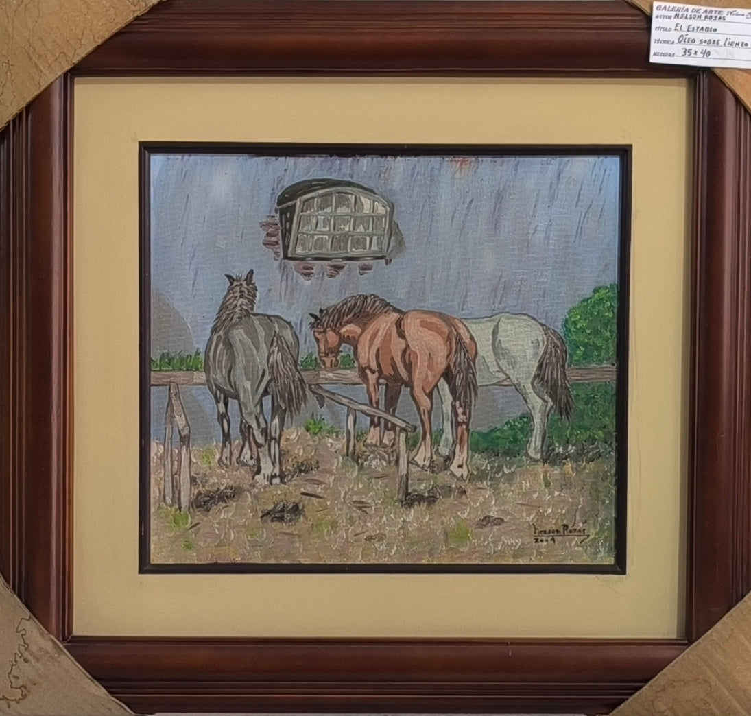 Caballos en el Establo